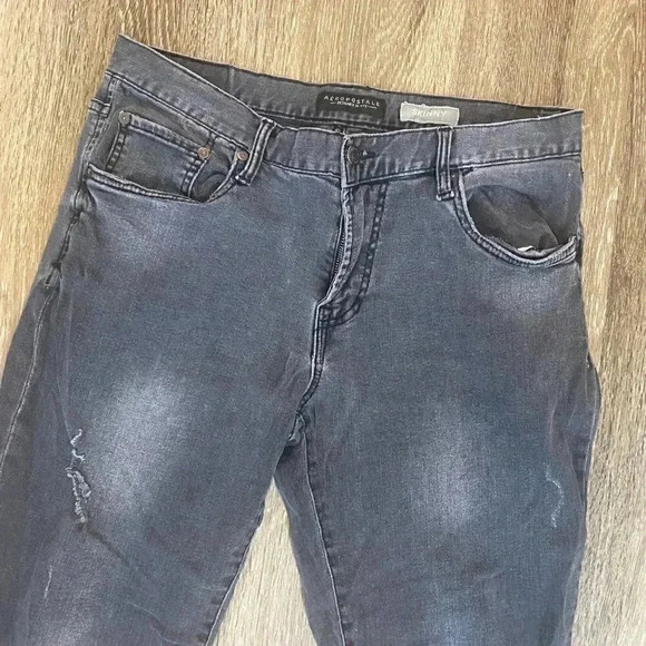 Mens Aeropostale Light Black Jeans - 34x32 - Picture 2 of 9